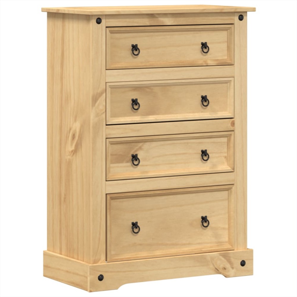 vidaXL Dulap cu sertare „Corona”, 80x43x114 cm, lemn masiv de pin