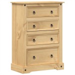 vidaXL Dulap cu sertare „Corona”, 80x43x114 cm, lemn masiv de pin vidaXL Dulap cu sertare „Corona”, 80x43x114 cm, lemn masiv de pin