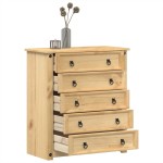 vidaXL Dulap cu sertare „Corona”, 80x40x89 cm, lemn masiv de pin vidaXL Dulap cu sertare „Corona”, 80x40x89 cm, lemn masiv de pin
