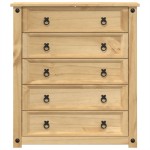 vidaXL Dulap cu sertare „Corona”, 80x40x89 cm, lemn masiv de pin vidaXL Dulap cu sertare „Corona”, 80x40x89 cm, lemn masiv de pin