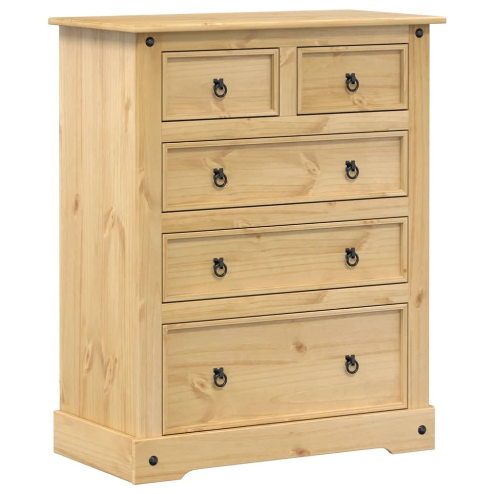 vidaXL Dulap cu sertare „Corona”, 92x48x114 cm, lemn masiv de pin