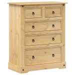 vidaXL Dulap cu sertare „Corona”, 92x48x114 cm, lemn masiv de pin