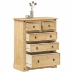 vidaXL Dulap cu sertare „Corona”, 92x48x114 cm, lemn masiv de pin