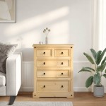 vidaXL Dulap cu sertare „Corona”, 92x48x114 cm, lemn masiv de pin