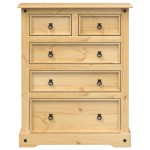 vidaXL Dulap cu sertare „Corona”, 92x48x114 cm, lemn masiv de pin