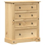 vidaXL Dulap cu sertare „Corona”, 92x48x120 cm, lemn masiv de pin vidaXL Dulap cu sertare „Corona”, 92x48x120 cm, lemn masiv de pin