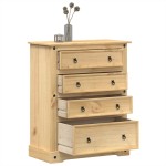 vidaXL Dulap cu sertare „Corona”, 92x48x120 cm, lemn masiv de pin vidaXL Dulap cu sertare „Corona”, 92x48x120 cm, lemn masiv de pin