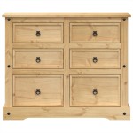 vidaXL Dulap cu sertare „Corona”, 110x43x91 cm, lemn masiv de pin
