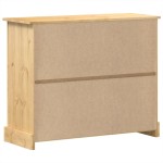 vidaXL Dulap cu sertare „Corona”, 110x43x91 cm, lemn masiv de pin