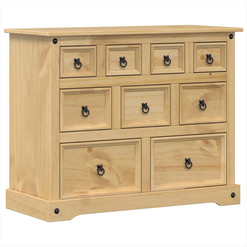 vidaXL Dulap cu sertare „Corona”, 101x45x82 cm, lemn masiv de pin