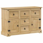 vidaXL Dulap „Corona”, 112x40x75 cm, lemn masiv de pin