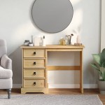vidaXL Masă de toaletă "Corona", 104x47x75 cm, lemn masiv de pin vidaXL Masă de toaletă "Corona", 104x47x75 cm, lemn masiv de pin