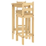 vidaXL Set mobilier de bar, 3 piese, lemn masiv de pin vidaXL Set mobilier de bar, 3 piese, lemn masiv de pin