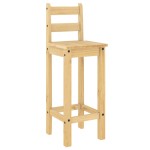 vidaXL Set mobilier de bar, 3 piese, lemn masiv de pin vidaXL Set mobilier de bar, 3 piese, lemn masiv de pin