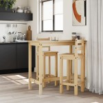 vidaXL Set mobilier de bar, 3 piese, lemn masiv de pin vidaXL Set mobilier de bar, 3 piese, lemn masiv de pin