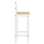 vidaXL Scaune de bar, 2 buc., alb, lemn masiv de pin vidaXL Scaune de bar, 2 buc., alb, lemn masiv de pin