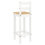 vidaXL Scaune de bar, 2 buc., alb, lemn masiv de pin vidaXL Scaune de bar, 2 buc., alb, lemn masiv de pin
