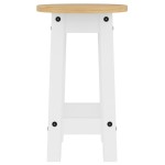 vidaXL Scaune de bar, 2 buc., alb, lemn masiv de pin vidaXL Scaune de bar, 2 buc., alb, lemn masiv de pin