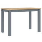 vidaXL Masă de sufragerie „Panama”, gri, 117x60x75 cm, lemn masiv pin