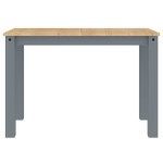 vidaXL Masă de sufragerie „Panama”, gri, 117x60x75 cm, lemn masiv pin
