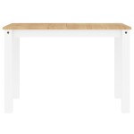vidaXL Masă de sufragerie „Panama”, alb, 117x60x75 cm, lemn masiv pin