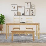 vidaXL Banchetă de bucătărie „Panama”, 160x80x75 cm, lemn masiv pin vidaXL Banchetă de bucătărie „Panama”, 160x80x75 cm, lemn masiv pin