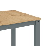 vidaXL Masă de sufragerie „Panama”, gri, 180x90x75 cm, lemn masiv pin