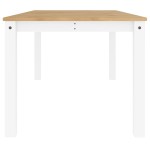 vidaXL Masă de sufragerie „Panama”, alb, 180x90x75 cm, lemn masiv pin