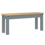 vidaXL Banchetă de bucătărie Panama, gri, 105x30x45 cm, lemn masiv pin vidaXL Banchetă de bucătărie Panama, gri, 105x30x45 cm, lemn masiv pin