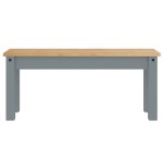 vidaXL Banchetă de bucătărie Panama, gri, 105x30x45 cm, lemn masiv pin vidaXL Banchetă de bucătărie Panama, gri, 105x30x45 cm, lemn masiv pin