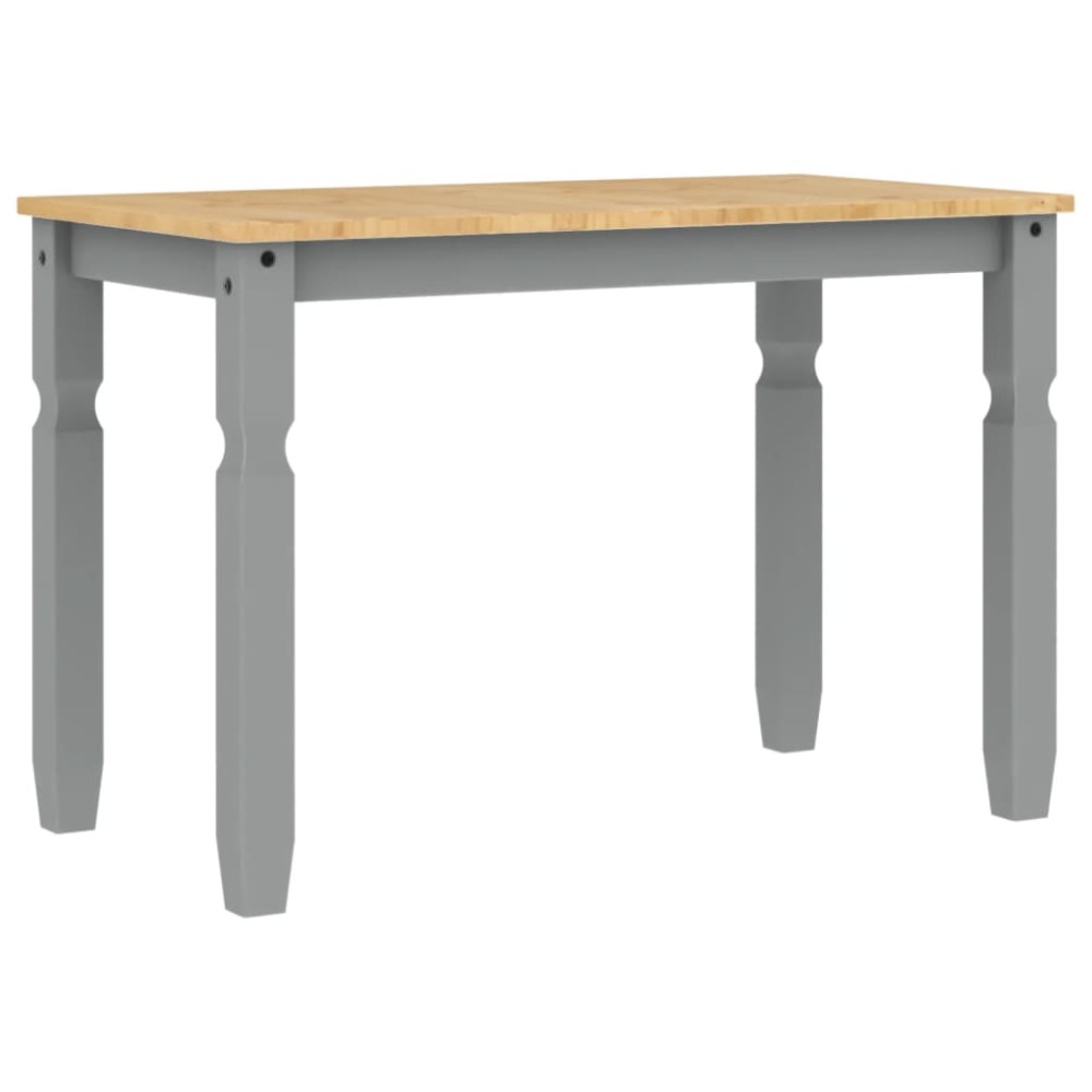 vidaXL Masă de sufragerie "Corona", gri 112x60x75 cm lemn masiv de pin