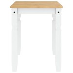 vidaXL Masă de sufragerie "Corona", alb 112x60x75 cm lemn masiv de pin