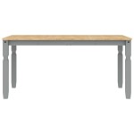vidaXL Masă de sufragerie "Corona", gri 160x80x75 cm lemn masiv de pin