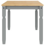 vidaXL Masă de sufragerie "Corona", gri 160x80x75 cm lemn masiv de pin