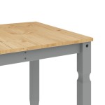 vidaXL Masă de sufragerie "Corona", gri 160x80x75 cm lemn masiv de pin