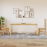 vidaXL Masă de sufragerie "Corona", 180x90x75 cm, lemn masiv de pin