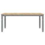 vidaXL Masă de sufragerie "Corona", gri 180x90x75 cm lemn masiv de pin