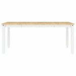 vidaXL Masă de sufragerie "Corona", alb 180x90x75 cm lemn masiv de pin