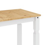 vidaXL Masă de sufragerie "Corona", alb 180x90x75 cm lemn masiv de pin