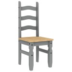 vidaXL Scaune de bucătărie Corona 2buc. gri 42x47x107cm lemn masiv pin