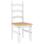 vidaXL Scaune de bucătărie Corona 2buc. alb 42x47x107cm lemn masiv pin