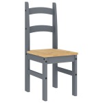 vidaXL Scaune de bucătărie, 2 buc., gri, 40x46x99cm, lemn masiv de pin vidaXL Scaune de bucătărie, 2 buc., gri, 40x46x99cm, lemn masiv de pin