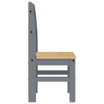 vidaXL Scaune de bucătărie, 2 buc., gri, 40x46x99cm, lemn masiv de pin vidaXL Scaune de bucătărie, 2 buc., gri, 40x46x99cm, lemn masiv de pin