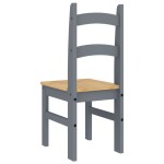 vidaXL Scaune de bucătărie, 2 buc., gri, 40x46x99cm, lemn masiv de pin vidaXL Scaune de bucătărie, 2 buc., gri, 40x46x99cm, lemn masiv de pin