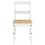 vidaXL Scaune de bucătărie Panama 2 buc. alb 40x46x90cm lemn masiv pin
