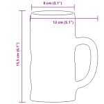 vidaXL Halbe de bere cu mâner din sticlă, 6 buc., 500 ml vidaXL Halbe de bere cu mâner din sticlă, 6 buc., 500 ml