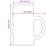 vidaXL Halbe de bere cu mâner din sticlă, 6 buc., 1000 ml vidaXL Halbe de bere cu mâner din sticlă, 6 buc., 1000 ml