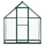 vidaXL Sere cu cadru de bază, verde, 169x58x195 cm, aluminiu