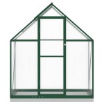 vidaXL Sere cu cadru de bază, verde, 169x58x202 cm, aluminiu