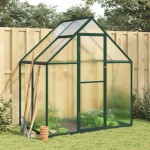 vidaXL Sere cu cadru de bază, verde, 169x114x195 cm, aluminiu vidaXL Sere cu cadru de bază, verde, 169x114x195 cm, aluminiu
